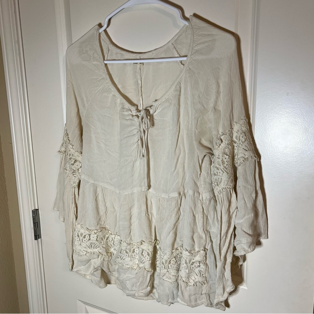 Hollister Bell Sleeve Peasant Top